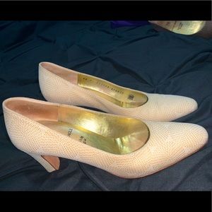 White Bruno Magli Luxury heels 🤍